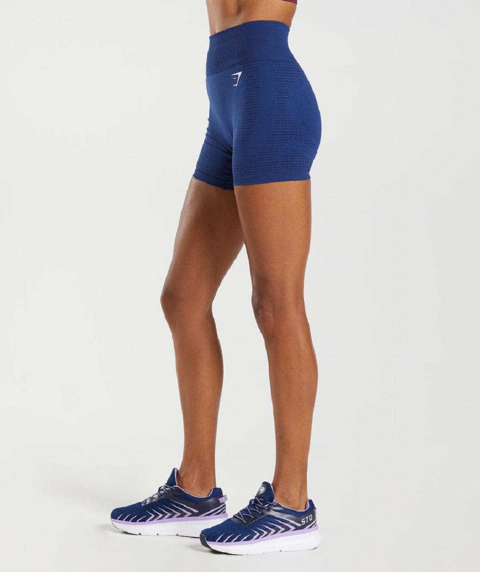 Pantalones Cortos Gymshark Vital Seamless 2.0 Mujer Azules | CO 2664ILH